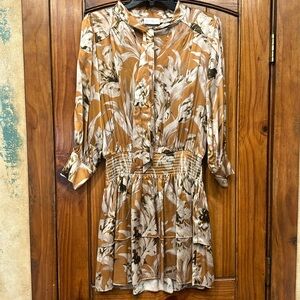 Christy Lynn Silk Dress with tie neck